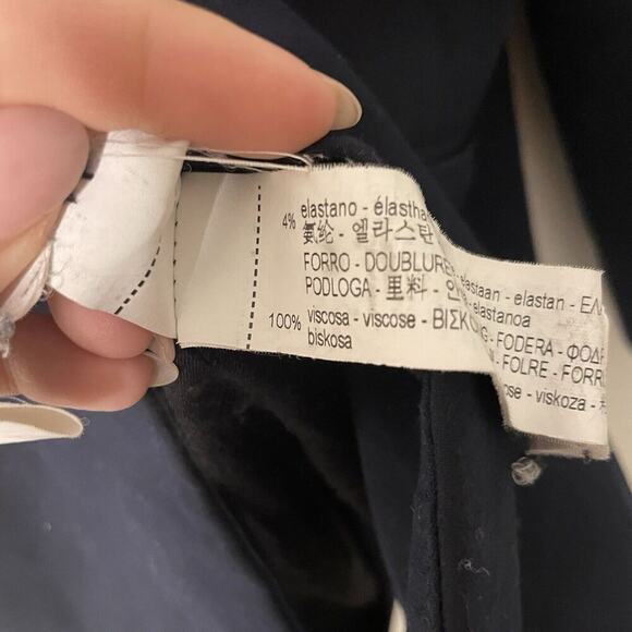 ZARA Navy Blue 1 Button Blazer Suit Jacket Size XS Matching Pants Available - Picture 4 of 6